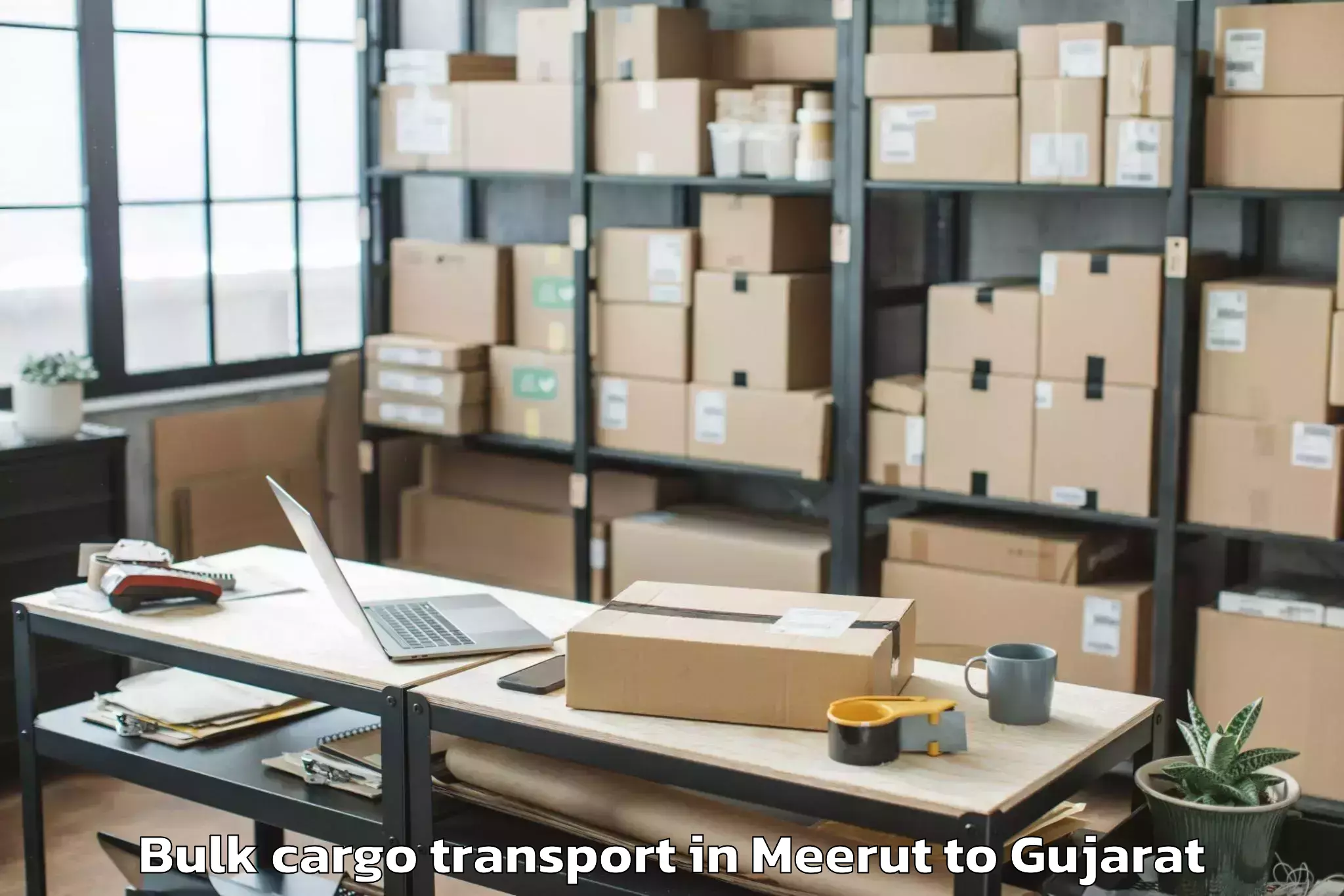 Book Meerut to Virpur Bulk Cargo Transport Online